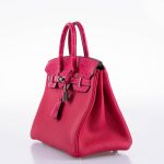 Hermes Birkin Touch 25 Framboise Togo & Matte Alligator Palladium Hardware - 2021, Z - Image 2
