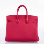 Hermes Birkin Touch 25 Framboise Togo & Matte Alligator Palladium Hardware - 2021, Z - Image 6