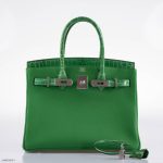 Hermes Birkin Touch 30 Bambou (Bamboo) Togo & Cactus Niloticus Crocodile Palladium Hardware - 2020, Y - Image 6