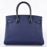 Hermes Birkin Touch 30 Bleu Encre Sombrero & Bleu Obscur Taurillon Clemence Gold Hardware - 2020, Y - Image 4