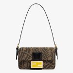 Fendi Baguette 1997 Mini Brown Jacquard FF Vertigo Bag