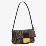 Fendi Baguette 1997 Mini Brown Jacquard FF Vertigo Bag - Image 2