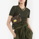 Fendi Baguette 1997 Mini Brown Jacquard FF Vertigo Bag - Image 5