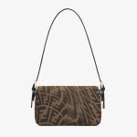 Fendi Baguette 1997 Mini Brown Jacquard FF Vertigo Bag - Image 3