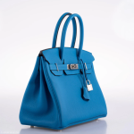 Hermes Birkin 30 Blue Zanzibar Togo with Palladium Hardware - 2020, Y - Image 5