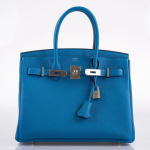 Hermes Birkin 30 Blue Zanzibar Togo with Palladium Hardware - 2020, Y - Image 2
