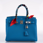 Hermes Birkin 30 Blue Zanzibar Togo with Palladium Hardware - 2020, Y - Image 3